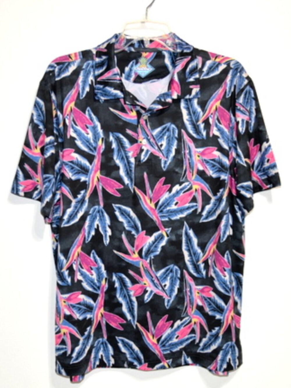 Chubbies Men’s Hawaiian Tropical Bird of Paradise Floral Print Button Up Shirt